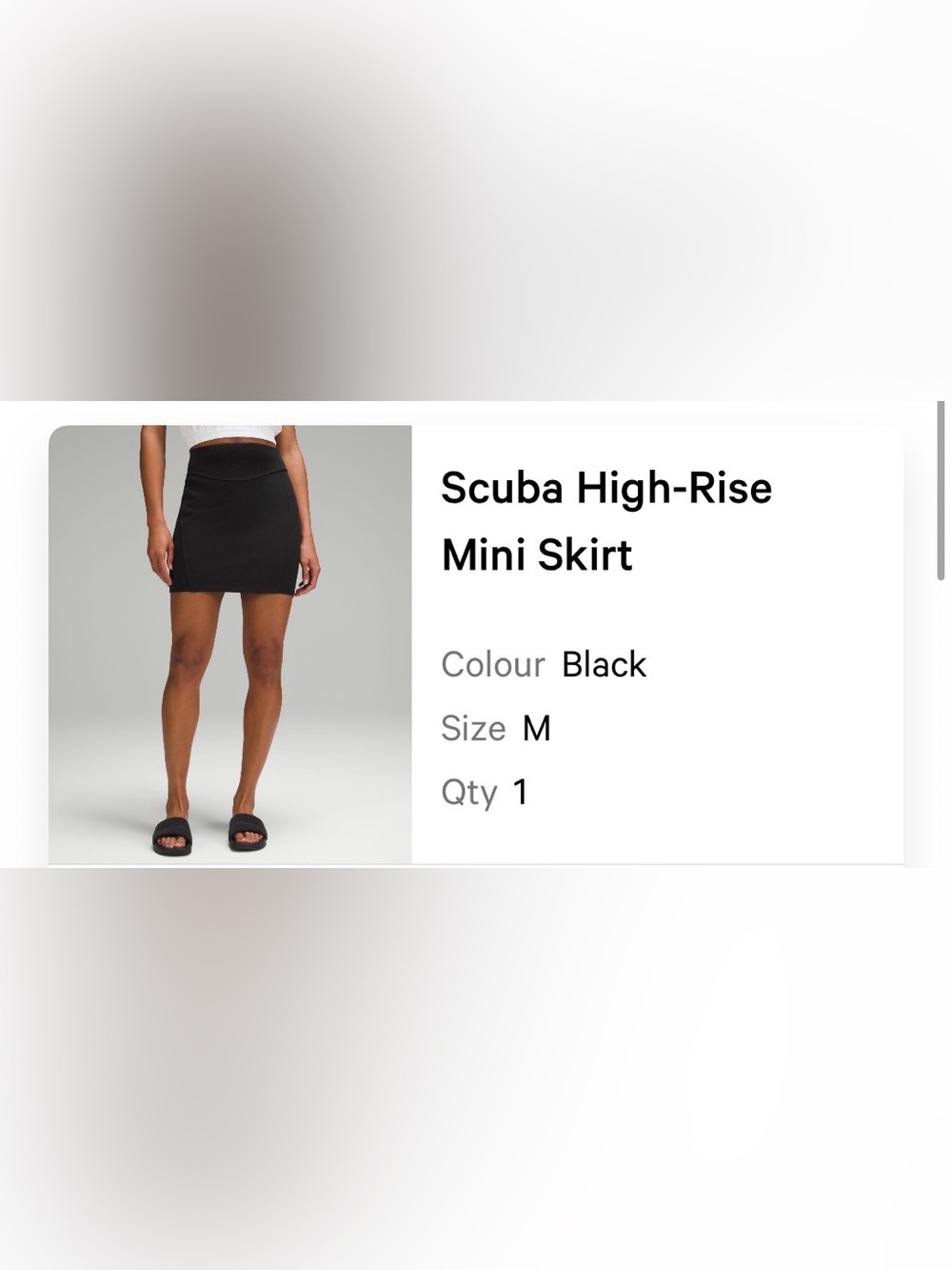 lululemon athletica Black Scuba High-Rise Mini Skirt